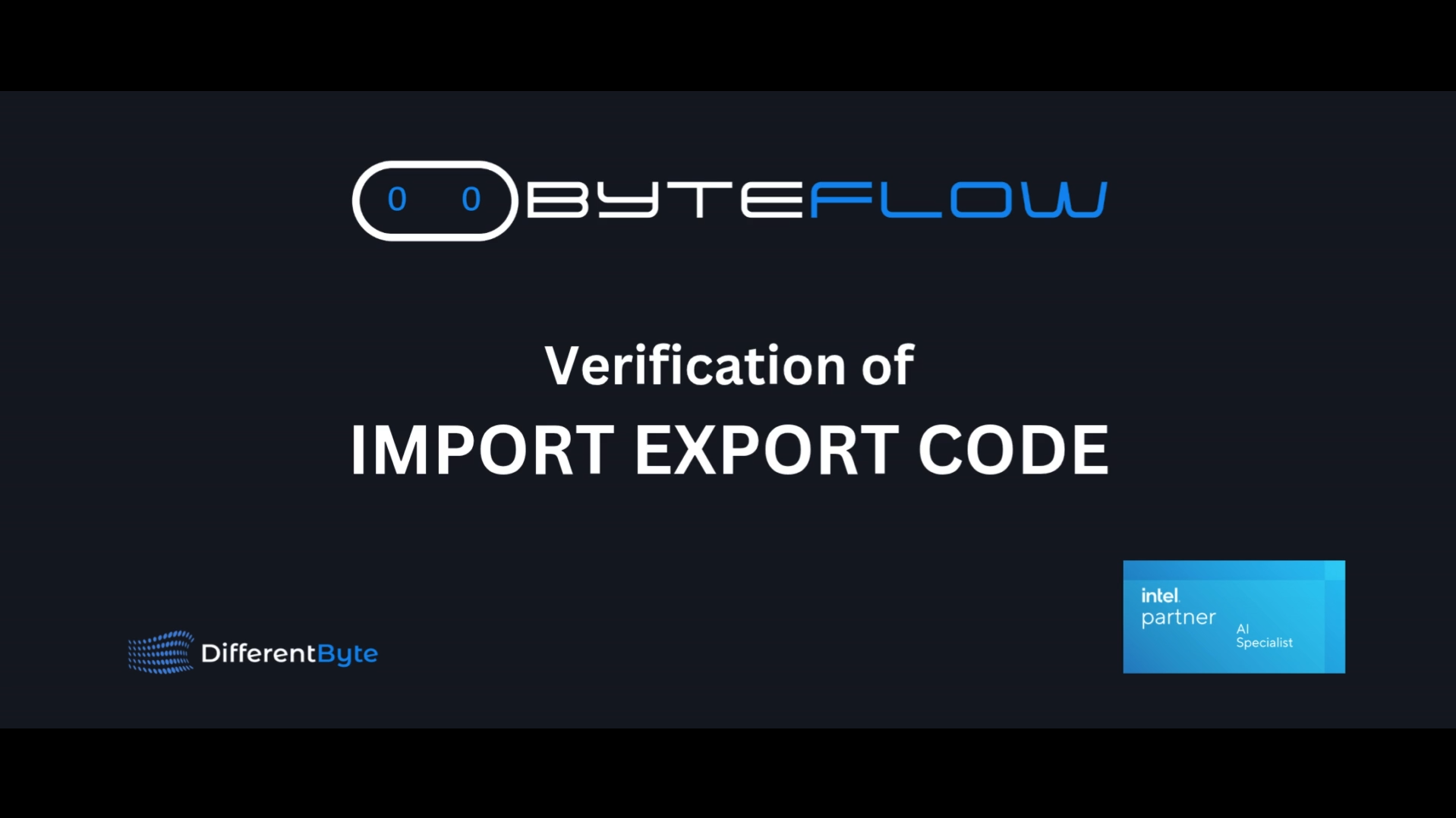 Use Case IMPORT EXPORT CODE Byteflow Use case import export code byteflow